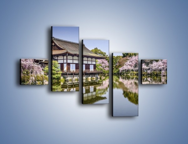 Obraz na płótnie – Świątynia Heian Shrine w Kyoto – pięcioczęściowy AM677W3