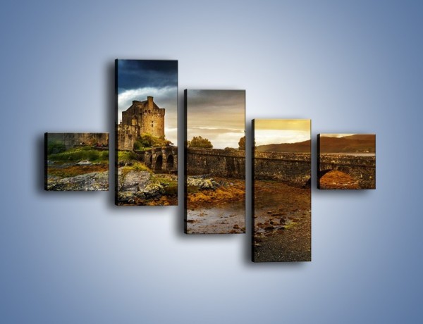 Obraz na płótnie – Zamek Eilean Donan w Szkocji – pięcioczęściowy AM697W3