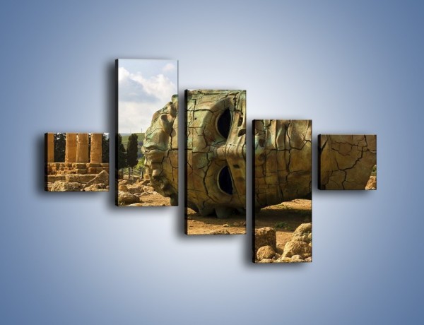 Obraz na płótnie – Ruiny Świątyni Kastora i Polluksa – pięcioczęściowy AM705W3