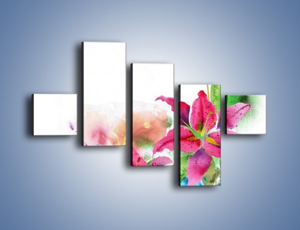 Obraz na płótnie – Kwiaty jak z bajki – pięcioczęściowy GR042W3