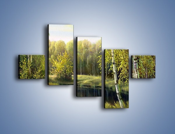 Obraz na płótnie – Tradycyjny leśny widok – pięcioczęściowy GR285W3