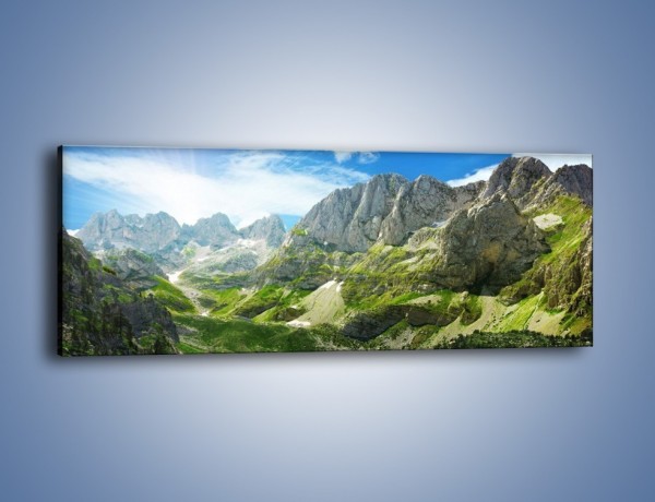 Obraz na płótnie – Górskie oczka wodne – jednoczęściowy panoramiczny KN1097
