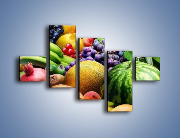 Obraz na płótnie – Stół pełen dojrzałych owoców – pięcioczęściowy JN072W3