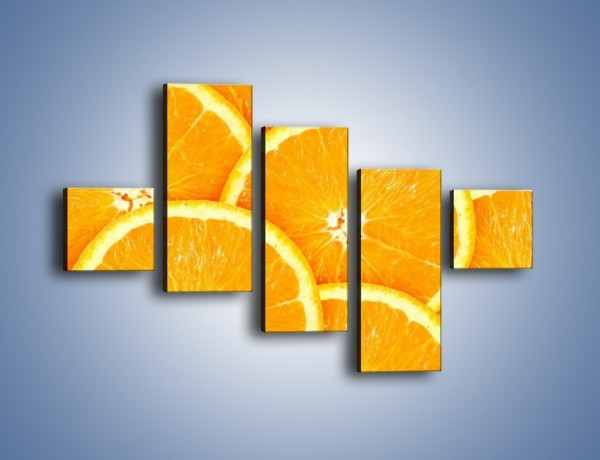 Obraz na płótnie – Pomarańczowy zawrót głowy – pięcioczęściowy JN154W3