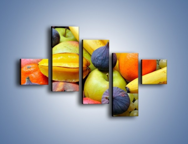 Obraz na płótnie – Owocowe kolorowe witaminki – pięcioczęściowy JN173W3