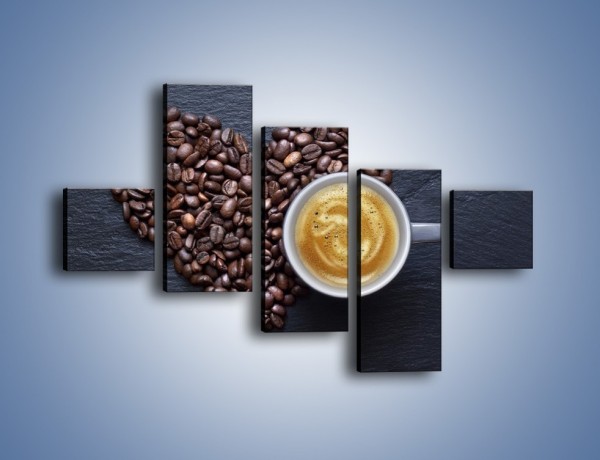 Obraz na płótnie – Miłość do czarnej kawy – pięcioczęściowy JN328W3