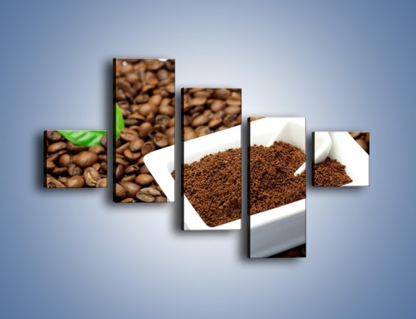 Obraz na płótnie – Zmielona kawa – pięcioczęściowy JN340W3