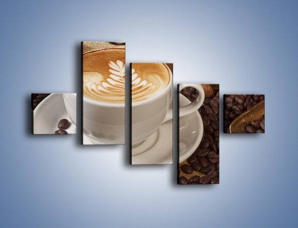 Obraz na płótnie – Czas na kawę – pięcioczęściowy JN353W3