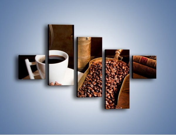 Obraz na płótnie – Opowieści przy mocnej kawie – pięcioczęściowy JN360W3