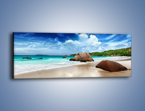 Obraz na płótnie – Plaża niczym biały puch – jednoczęściowy panoramiczny KN1106A