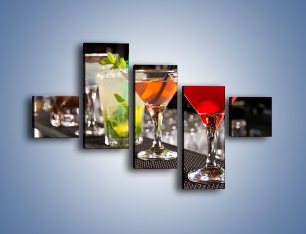 Obraz na płótnie – Drinki na barze – pięcioczęściowy JN432W3
