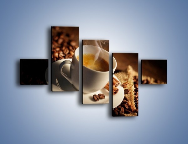 Obraz na płótnie – Historia dwóch ziarenek kawy – pięcioczęściowy JN479W3
