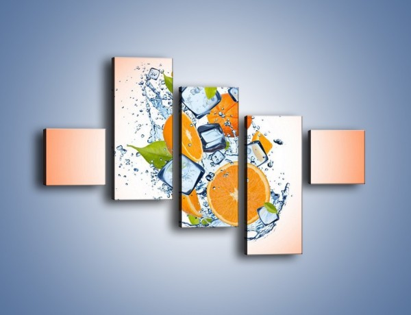 Obraz na płótnie – Pomarańczowe trio w powietrzu – pięcioczęściowy JN499W3