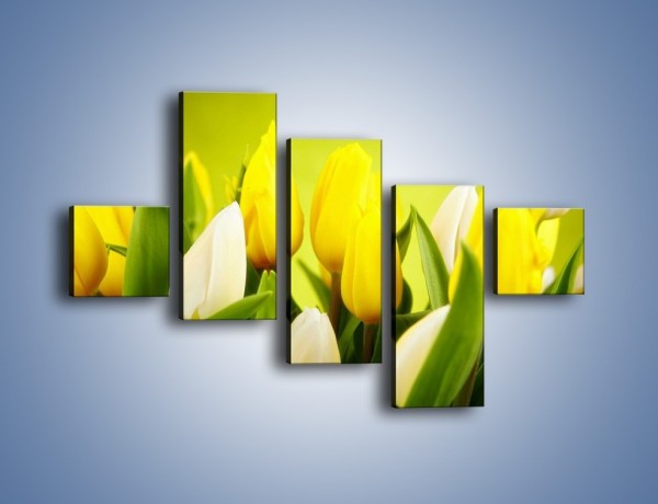 Obraz na płótnie – Nie tylko tulipany – pięcioczęściowy K425W3