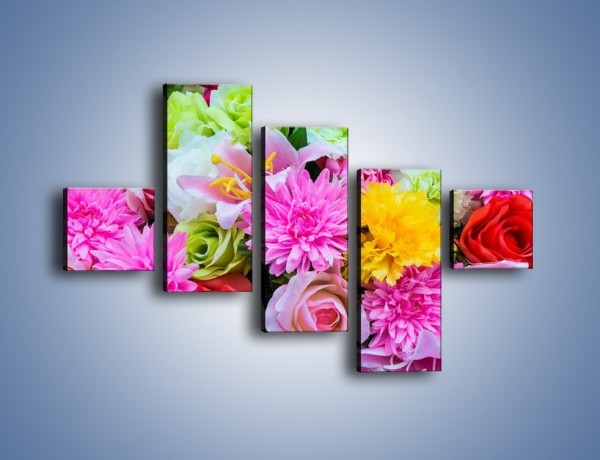 Obraz na płótnie – Wszystkie kwiaty lata – pięcioczęściowy K464W3