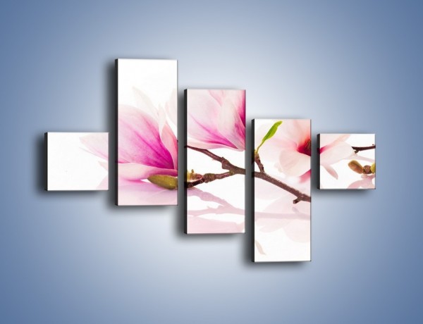Obraz na płótnie – Lekkość w kwiatach wiśni – pięcioczęściowy K485W3