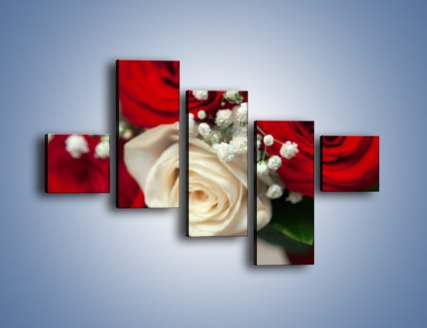 Obraz na płótnie – Małżeństwo przysięga i róże – pięcioczęściowy K681W3