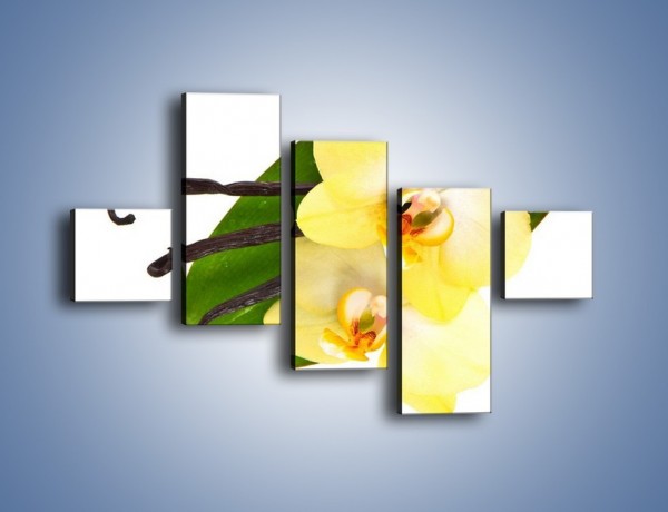 Obraz na płótnie – Waniliowa kwiatowa kompozycja – pięcioczęściowy K857W3
