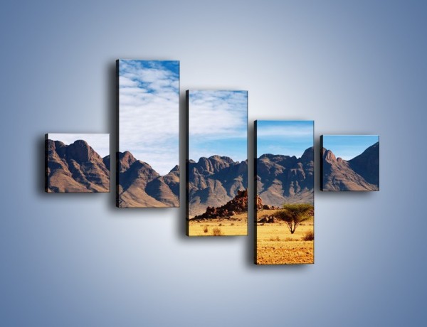 Obraz na płótnie – Góry w pustynnym krajobrazie – pięcioczęściowy KN030W3