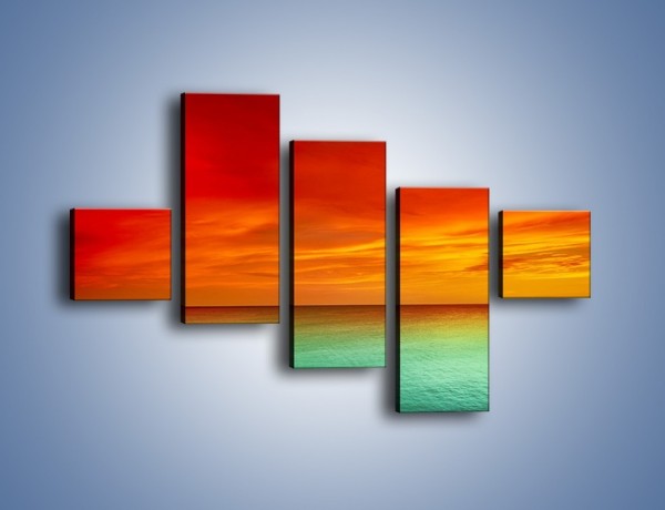 Obraz na płótnie – Horyzont w kolorach tęczy – pięcioczęściowy KN1303AW3