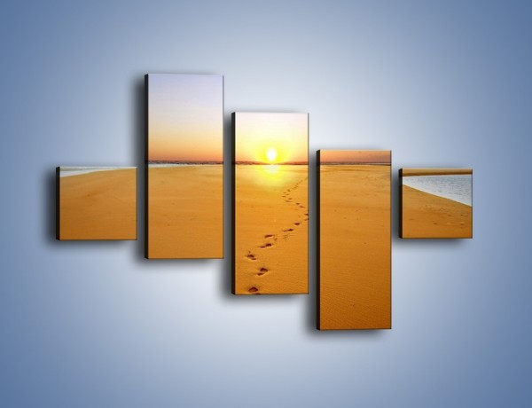 Obraz na płótnie – Piaskowym krokiem do słońca – pięcioczęściowy KN165W3