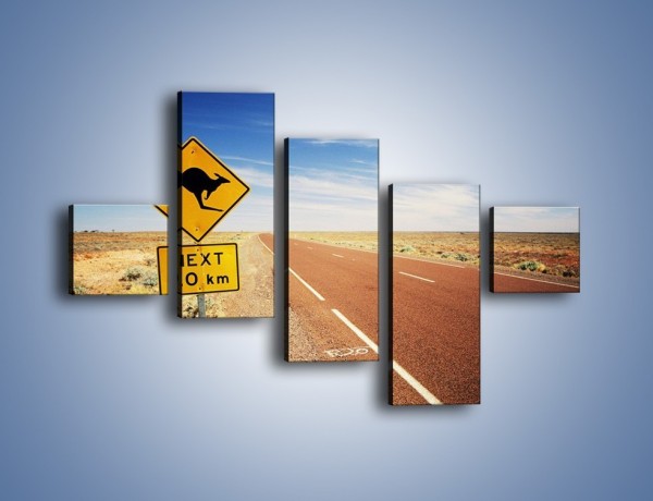 Obraz na płótnie – Droga do raju przez australię – pięcioczęściowy KN315W3