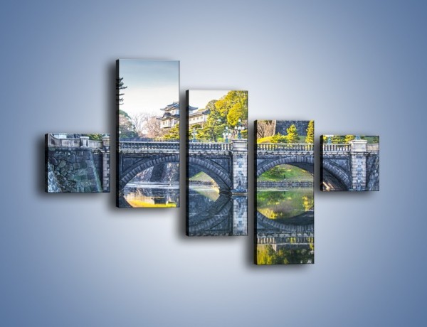 Obraz na płótnie – Kamienny most z okularami – pięcioczęściowy KN899W3
