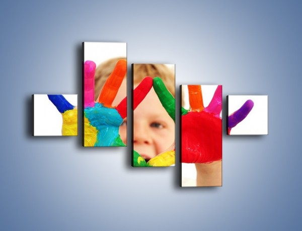 Obraz na płótnie – Kolorowy dziecięcy świat – pięcioczęściowy L053W3
