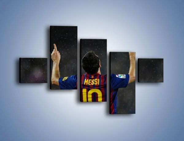 Obraz na płótnie – Messi wielkim zwycięzcą – pięcioczęściowy L241W3
