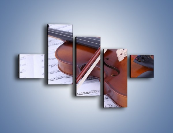 Obraz na płótnie – Melodia grana na skrzypcach – pięcioczęściowy O003W3