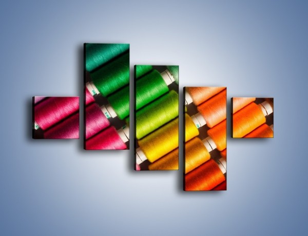 Obraz na płótnie – Szpulki kolorowych nici – pięcioczęściowy O035W3