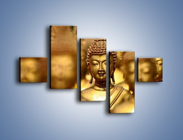 Obraz na płótnie – Złote buddy w słońcu – pięcioczęściowy O111W3