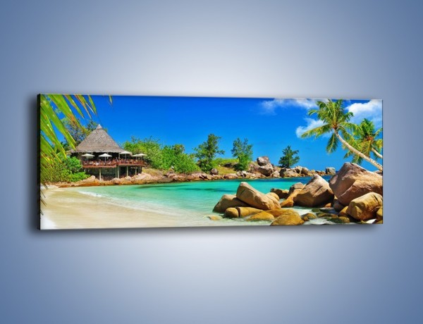 Obraz na płótnie – Pocztówka z wakacji – jednoczęściowy panoramiczny KN1160A