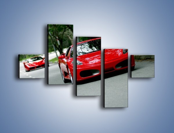 Obraz na płótnie – Ferrari F430 i Ferrari Enzo – pięcioczęściowy TM090W3