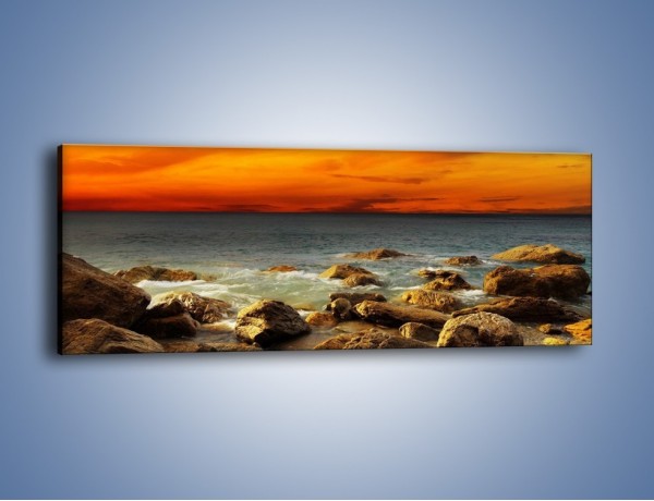 Obraz na płótnie – Pomarańcz i czerwień na niebie – jednoczęściowy panoramiczny KN1164A