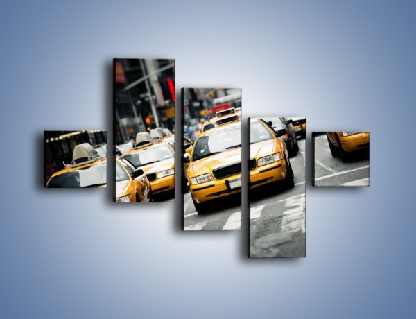 Obraz na płótnie – Nowojorskie taksówki – pięcioczęściowy TM149W3