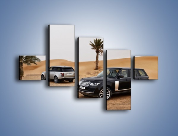 Obraz na płótnie – Range Rovery na pustyni – pięcioczęściowy TM154W3