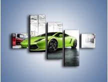 Obraz na płótnie – Lamborghini Gallardo w garażu – pięcioczęściowy TM205W3