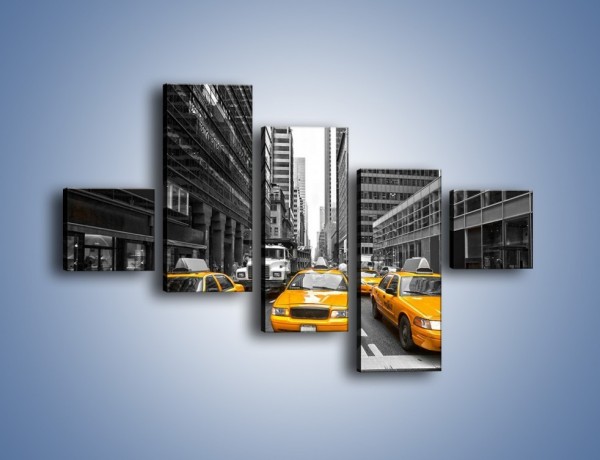 Obraz na płótnie – Żółte taksówki na Manhattanie – pięcioczęściowy TM220W3