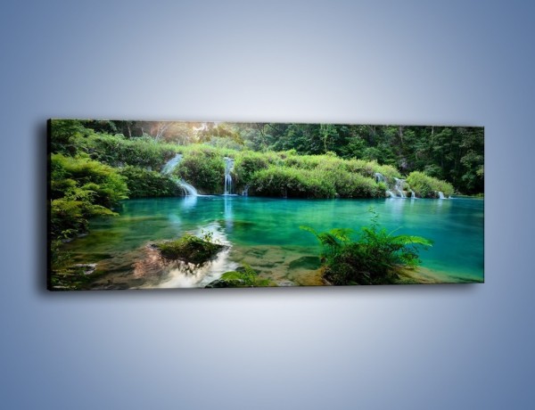 Obraz na płótnie – Kryształowo czysta woda – jednoczęściowy panoramiczny KN1179A
