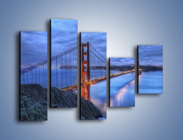 Obraz na płótnie – Most Golden Gate – pięcioczęściowy AM328W4