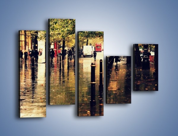 Obraz na płótnie – Deszczowa jesień w Moskwie – pięcioczęściowy AM383W4