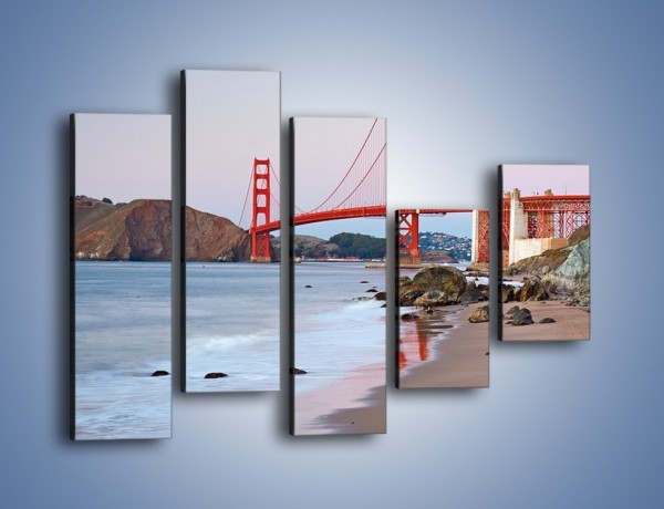 Obraz na płótnie – Most Golden Gate – pięcioczęściowy AM406W4