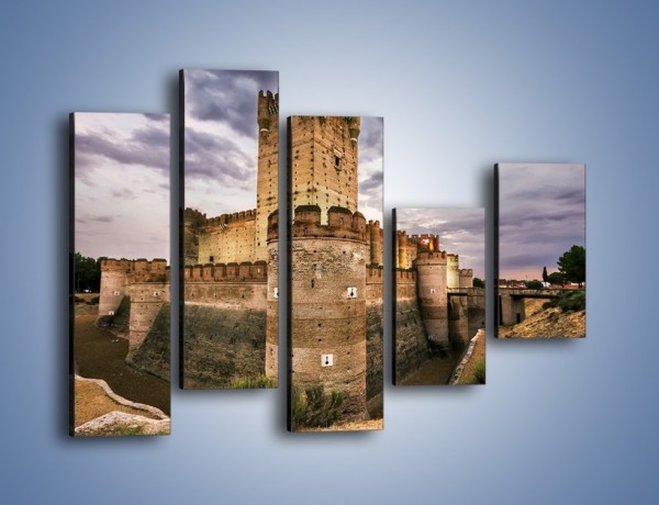 Obraz na płótnie – Zamek La Mota w Hiszpanii – pięcioczęściowy AM457W4