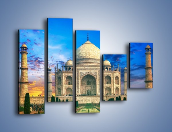 Obraz na płótnie – Tadź Mahal pod niebieskim niebem – pięcioczęściowy AM466W4