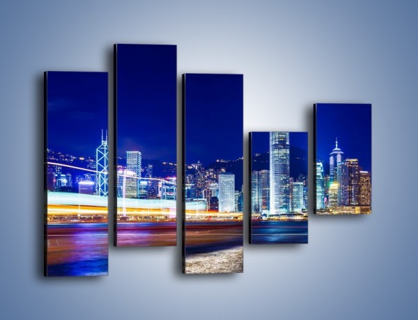 Obraz na płótnie – Panorama Hong Kongu – pięcioczęściowy AM499W4