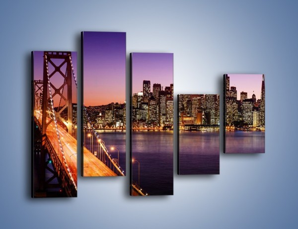 Obraz na płótnie – San Francisco – Oakland Bay Bridge – pięcioczęściowy AM520W4