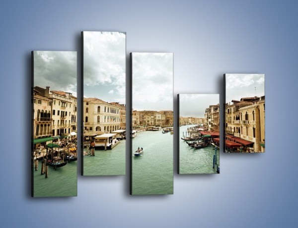 Obraz na płótnie – Cieśnina Canal Grande w Wenecji – pięcioczęściowy AM559W4