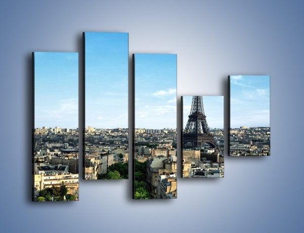 Obraz na płótnie – Wieża Eiffla w Paryżu – pięcioczęściowy AM561W4