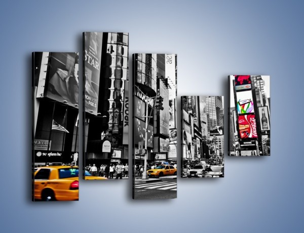 Obraz na płótnie – Times Square w godzinach szczytu – pięcioczęściowy AM598W4